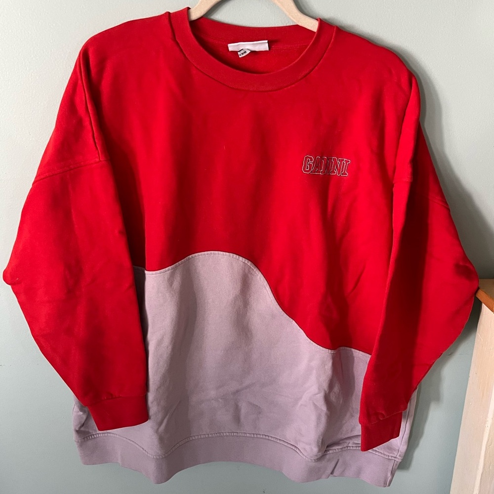 Ganni Organic Cotton Crewneck Sweatshirt